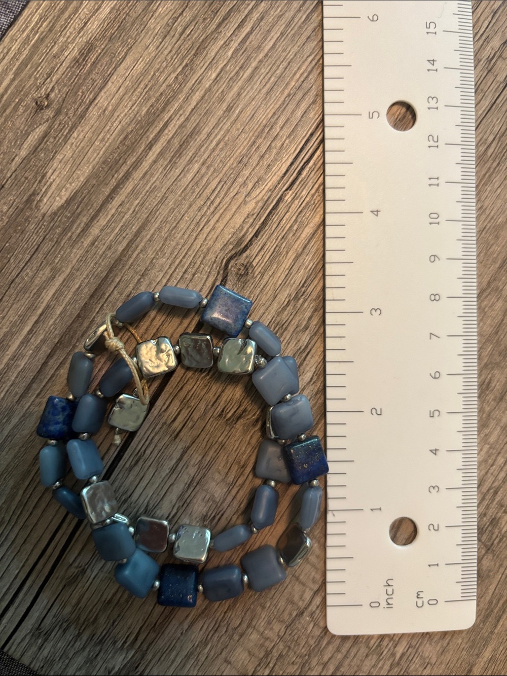 J. Jill Blue and Gold Tone Beaded Necklace with Bracelet - Picture 6 of 6